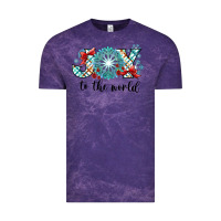 Cloud Purple Joy to the World Vintage Tee - CowhideDigitalArt