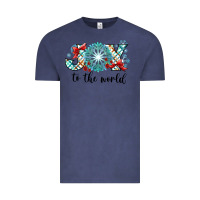 Vintage Denim Joy to the World Vintage Tee - CowhideDigitalArt