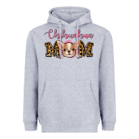 Heather Grey Chihuahua Mom Heavyweight Hoodie - Jasminsmagicworld