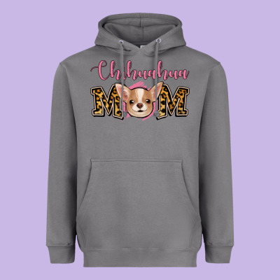 Chihuahua Mom Heavyweight Hoodie Designed By Jasminsmagicworld