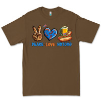 Cacao Peace Love Hotdog Premium Tee - BundleAndBundleShop