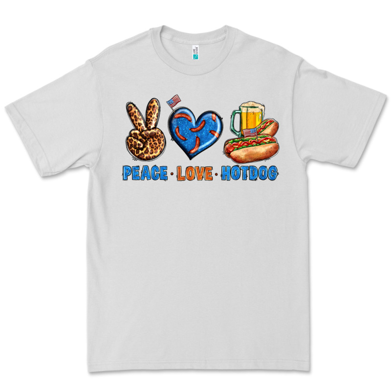 Peace Love Hotdog Premium Tee by BundleAndBundleShop | Teevron