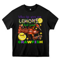 Black When life gives you lemons boil some crawfish Heavy Core Tee - FaDigitalArtStudio