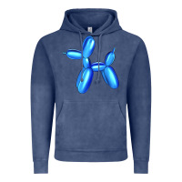 Vintage Denim Blue Dog Balloon Vintage Hoodie - Artiststas