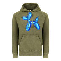 Vintage Olive Blue Dog Balloon Vintage Hoodie - Artiststas