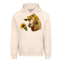 Sandshell goat with sunflower Urban Hoodie - RanaPortraitStore