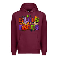 Burgundy hocus focus halloween teacher Premium Hoodie - BarkalooDesign