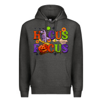 Charcoal Heather hocus focus halloween teacher Premium Hoodie - BarkalooDesign