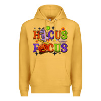 Mustard hocus focus halloween teacher Premium Hoodie - BarkalooDesign