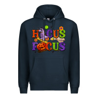 Navy hocus focus halloween teacher Premium Hoodie - BarkalooDesign