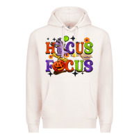Pale Pink hocus focus halloween teacher Premium Hoodie - BarkalooDesign
