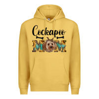 Antique Gold cockapoo mom western Premium Hoodie - RanaPortraitStore