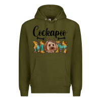 Army Green cockapoo mom western Premium Hoodie - RanaPortraitStore