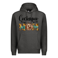 Charcoal Heather cockapoo mom western Premium Hoodie - RanaPortraitStore
