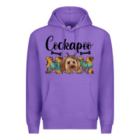 Purple cockapoo mom western Premium Hoodie - RanaPortraitStore