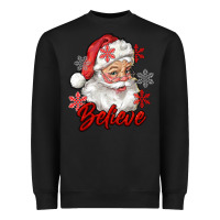 Black santa believe Heavyweight Sweatshirt - RanaPortraitStore