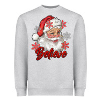 Heather Grey santa believe Heavyweight Sweatshirt - RanaPortraitStore
