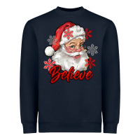 Navy santa believe Heavyweight Sweatshirt - RanaPortraitStore
