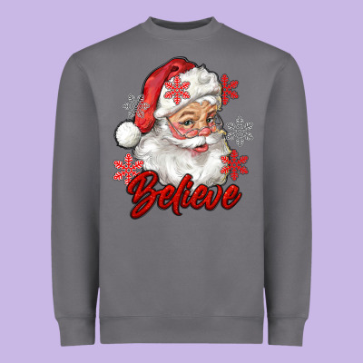 Santa Believe Heavyweight Sweatshirt Designed By Ranaportraitstore
