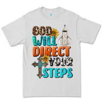 Dove Grey God Will Direct Your Steps Premium Tee - BundleAndBundleShop
