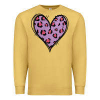 Antique Gold Glitter Purple Leopard Heart Premium Sweatshirt - Jasminsmagicworld