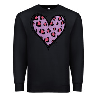 Black Glitter Purple Leopard Heart Premium Sweatshirt - Jasminsmagicworld