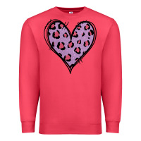 Cardinal Glitter Purple Leopard Heart Premium Sweatshirt - Jasminsmagicworld