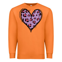 Carrot Glitter Purple Leopard Heart Premium Sweatshirt - Jasminsmagicworld