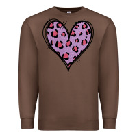 Chestnut Glitter Purple Leopard Heart Premium Sweatshirt - Jasminsmagicworld