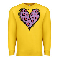 Lemon Glitter Purple Leopard Heart Premium Sweatshirt - Jasminsmagicworld