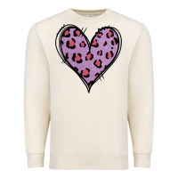 Sandshell Glitter Purple Leopard Heart Premium Sweatshirt - Jasminsmagicworld