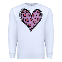 White Glitter Purple Leopard Heart Premium Sweatshirt - Jasminsmagicworld