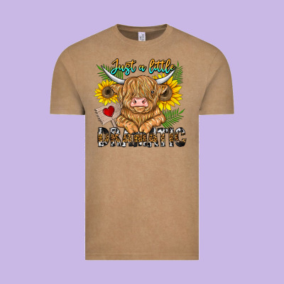 Just A Little Dramatic Vintage Tee Designed By Cowhidedigitalart