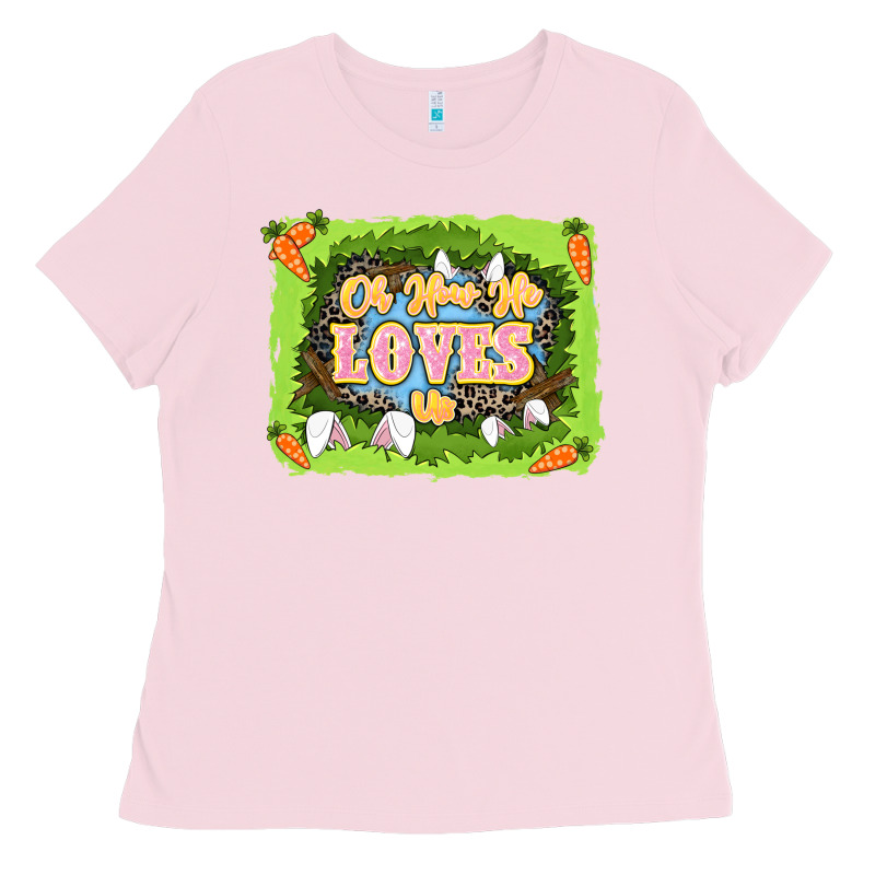 Oh How He Loves Us Easter Day Ladies Tee by LillyAllenDesigns | Teevron