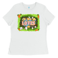 White Oh how he loves us Easter Day Ladies Tee - LillyAllenDesigns
