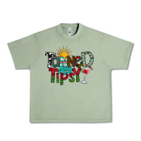 Oil Green Tanned And Tipsy Urban Heavy Tee - CowhideDigitalArt