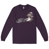 Plum mexican free tailed bat Long Sleeve Tee - LillyAllenDesigns