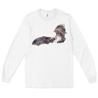 White mexican free tailed bat Long Sleeve Tee - LillyAllenDesigns