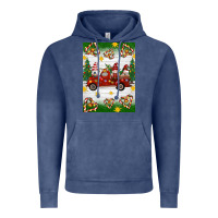 Vintage Denim christmas gnomes truck Vintage Hoodie - Artiststas
