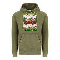 Vintage Olive christmas gnomes truck Vintage Hoodie - Artiststas