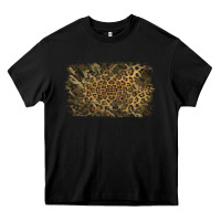 Black Camouflage Leopard Background Heavy Core Tee - Jasminsmagicworld