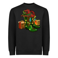 Black cowboy hat with boots christmas Heavyweight Sweatshirt - RanaPortraitStore