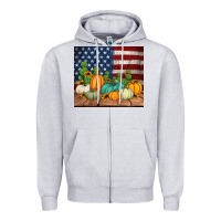 Heather Grey fall themed american tumbler Zipper Hoodie - Jasminsmagicworld