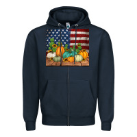 Navy fall themed american tumbler Zipper Hoodie - Jasminsmagicworld