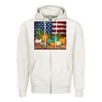 Oatmeal Heather fall themed american tumbler Zipper Hoodie - Jasminsmagicworld