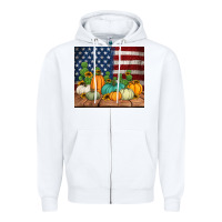 White fall themed american tumbler Zipper Hoodie - Jasminsmagicworld