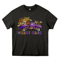 Asphalt mardi gras skull truck Heavy Core Tee - FaDigitalArtStudio