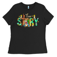 Black True Story Ladies Tee - CowhideDigitalArt