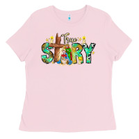 Bubblegum Pink True Story Ladies Tee - CowhideDigitalArt