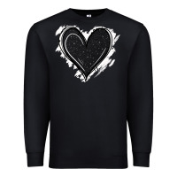 Black black glitter heart Premium Sweatshirt - Jasminsmagicworld